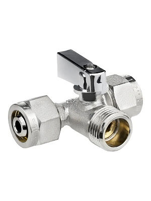 Кран шаровой трехпроходной 16*1/2"*16 Masterprof ИС.081203 купить