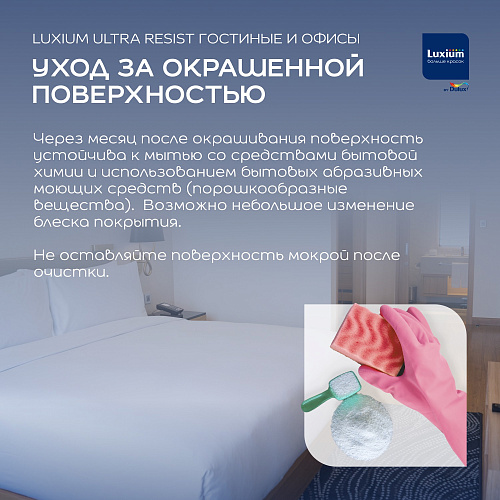 Краска Ultra Resist Гостинные и Офисы матовая база BC Luxium 50035362 (0.9л) купить