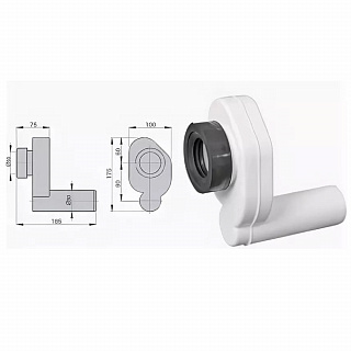 Сифон для писсуара горизонтальный Miano M0420 купить