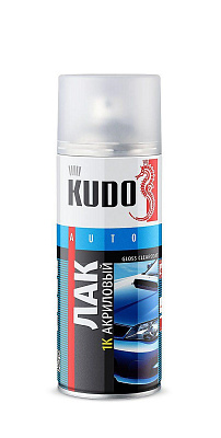 Лак акриловый Kudo аэрозоль KU-9010 бесцветный глянцевый (0.52л) купить