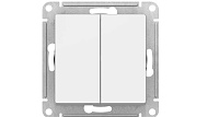 Выключатель двухклавишный Systeme Electric схема 5 ATLAS DESIGN 10АХ в сборе БЕЛЫЙ 3555610