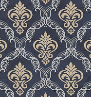 Обои Marquise горячее тиснение 1.06*10м синие Eurodecor 9097-18