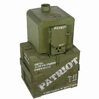 Печь отопительная Patriot 200 Oliva, с варочной поверхностью, 200м3 GrillD купить