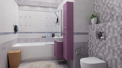 Бордюр Пальмира Мармара стеклянный 5*60 см, цвет серый, Ceramica Classic купить