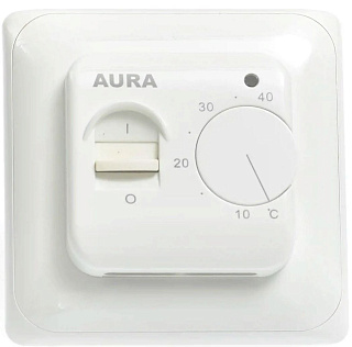Терморегулятор пола Aura LTC 130 c механическим управлением 5-40°C 16A 220В белый 3201130 купить
