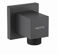 Подсоединение шланговое черный матовый Aquatek AQ2458MB