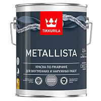 Краска по ржавчине Tikkurila METALLISTA молотковый серебристый 2.5 л