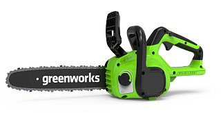 Пила цепная аккумуляторная Greenworks G24CS25K2 (3/8"-1.1-40) 24В аккумулятор+ЗУ 2007707UA купить