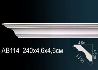 Карниз из полиуретана гладкий AB114 ARTFLEX купить