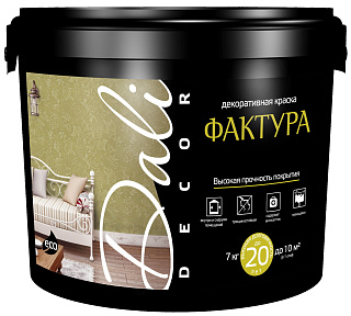 Краска декоративная акриловая Dali-Decor Фактура белая 7 кг купить