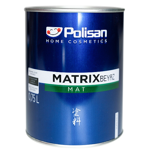 Эмаль универсальная алкидная MATRIX MAT матовая белая база Polisan 44900010600 0.75л купить