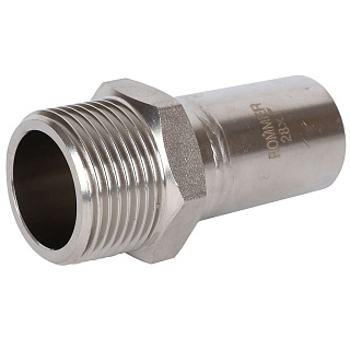 Вставка переходная НПр-НР 28*1 прессовая нержавеющая сталь Rommer RSS-0024-000281 купить