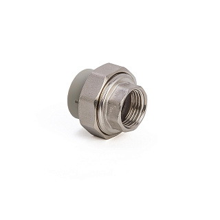 Муфта разъемная PPR 20*1/2" Lammin внутренняя резьба полипропиленовая серая Lm31062020015G купить