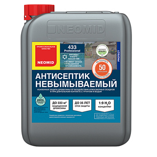 Антисептик невымываемый усиленный NEOMID 433 ECO концентрат 1:9 (5л) купить