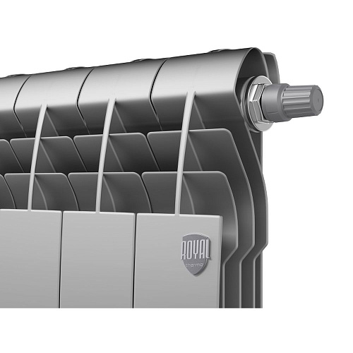 Радиатор биметаллический BiLiner 500мм VR 8 секций Silver Satin Royal Thermo RTBSSVR50008 купить