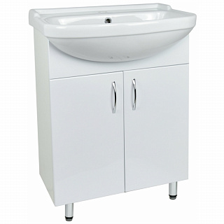 Тумба Doratiz Эко 60 с раковиной Уют 60 белая 9912.041 купить