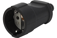 Розетка кабельная Rx4-B Б0039685 с/з ПВХ 16А черная ЭРА 984687