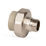 Муфта разъемная PPR 25*1/2" Lammin наружная резьба полипропиленовая серая Lm31061025015G Муфта разъемная PPR 25*1/2" Lammin наружная резьба полипропиленовая серая Lm31061025015G