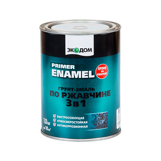 Грунт-эмаль по ржавчине ЭкоДом 3 в 1 Primer Enamel белый купить