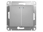 Выключатель Schneider GLOSSA GSL000353 2-клавишный с подсветкой