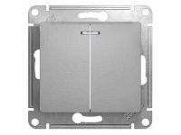 Выключатель Schneider GLOSSA GSL000353 2-клавишный с подсветкой