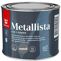 Краска по ржавчине Tikkurila METALLISTA серый 0.4 л
