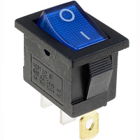 Кнопка (RWB-502.SC-767) 250V 16A (RWB-502.SC-767) синяя с подсветкой