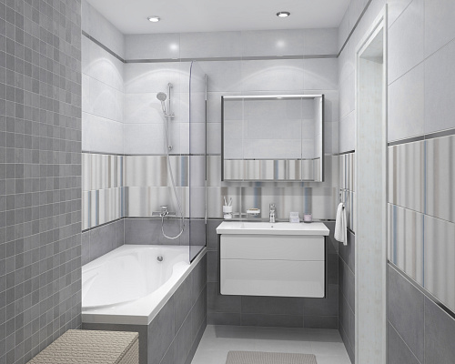 Декор мозаичный Depo 25*25 см серый, Laparet MM34042 купить