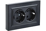 Розетка BRITE РС12-3-БрЧ, BR-R21-16-K02-F 2-я с з/к 16А в сб черный IEK 3035152 Розетка BRITE РС12-3-БрЧ, BR-R21-16-K02-F 2-я с з/к 16А в сб черный IEK 3035152