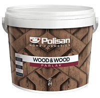 АкваЛак защитный для дерева  WOOD&WOOD ANTI AGING глянцевый бесцветный Polisan 57500001000 (2.5л)