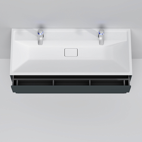 Тумба подвесная INSPIRE с раковиной INSRIRE 120 3 ящика графит матовый AM.PM M50AFHX1203GM купить