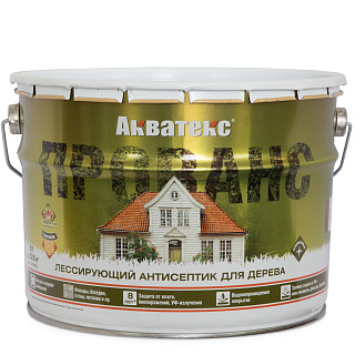 Антисептик лессирующий Акватекс ПРОВАНС белый 9 л купить
