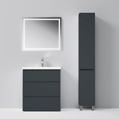 Шкаф-пенал GEM S напольный 30см правый графит матовый AM.PM M91CSR0306GM купить