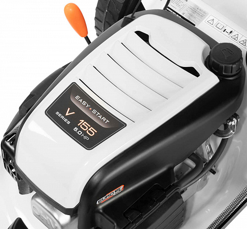 Газонокосилка бензиновая DeWORKS L50SV самоходн+вариатор 5,0л.с, 155см3, 48см травосборник 65л купить