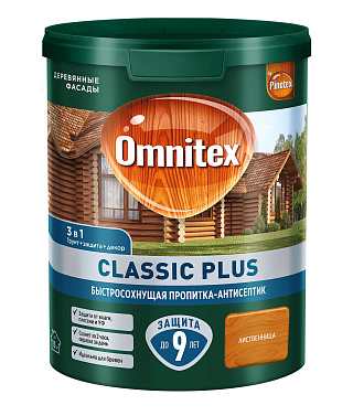 Пропитка-антисептик Omnitex by Pinotex Classic Plus 3 в 1 Лиственница 50035701 (0.9л) купить