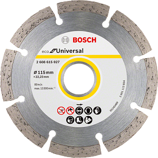 Диск алмазный универсальный сегментый Bosch ECO Universal ф115*22*2.0*7.0мм (2608615027) купить