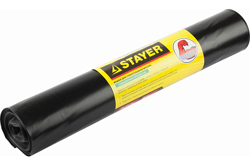 Мешки для строительного мусора HEAVY DUTY 120л 10шт черный Stayer 39157-120 купить