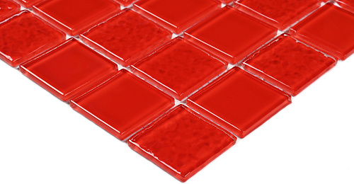 Плитка декоративная стеклянная Bonaparte Red Rose 300*300мм 3.5*25*25мм купить