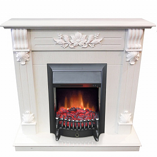 Каминокомплект RealFlame OTTAWA STD/EUG WT с электроочагом FOBOS BL купить