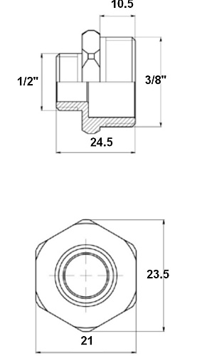 Ниппель переходной V&G резьба наружная 1/2*3/8" VG-203203 купить