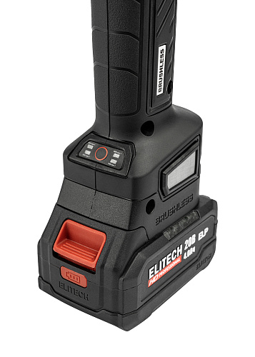 Шлифмашина угловая аккумуляторная ELITECH HD CAG 2012DSL удл. кейс ESS 20В б/щ ф125 рег.об 1акк*4.0а/ч(ELP)+з/у (E2213.075.01) купить