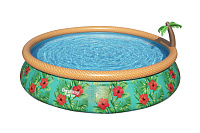 Бассейн Bestway Fast Set с набором Paradise Palms 57416 457*84  008948