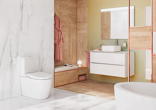 Унитаз- биде-компакт напольный ROCA In-Wash Inspira 80306L001 белый купить