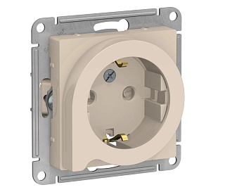 Розетка Atlas Design ATN000247 1-мес З/К шторки с выталк.  купить