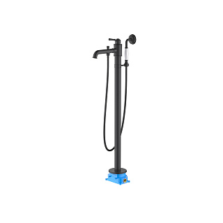 Смеситель КЛАССИК для ванны напольный, черный матовый Aquatek AQ1545MB купить