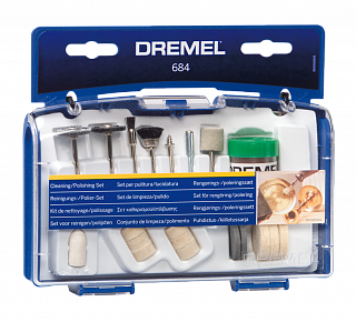 Набор оснастки Dremel для чистки (20шт) кейс (684) (26150684JA) купить