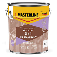 Грунт-эмаль по металлу Masterline Anticorr 3в1 RAL9003 белый 5л 50037648