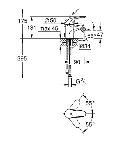 Смеситель для биде Euroeco цвет хром GROHE 32882000 купить