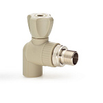 Кран шаровой PPR 20*1/2" PREMIUM радиаторный угловой Lammin полипропиленовый серый Lm31176020015G Кран шаровой PPR 20*1/2" PREMIUM радиаторный угловой Lammin полипропиленовый серый Lm31176020015G