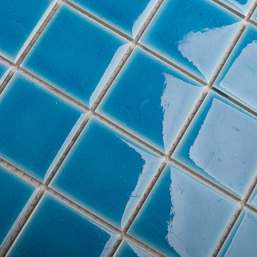 Мозаика керамическая Crackle Light Blue Glossy 48*48мм 30.6*30.6см Starmosaic купить